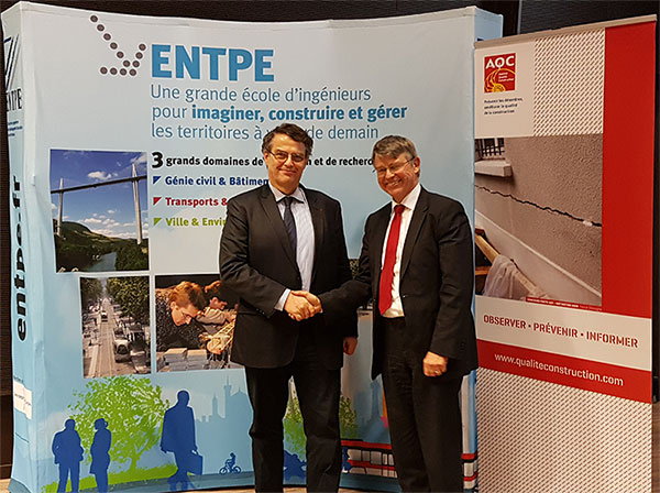 Philippe ESTINGOY, Directeur général de l’AQC et Jean-Baptiste LESORT, Directeur de l’ENTPE