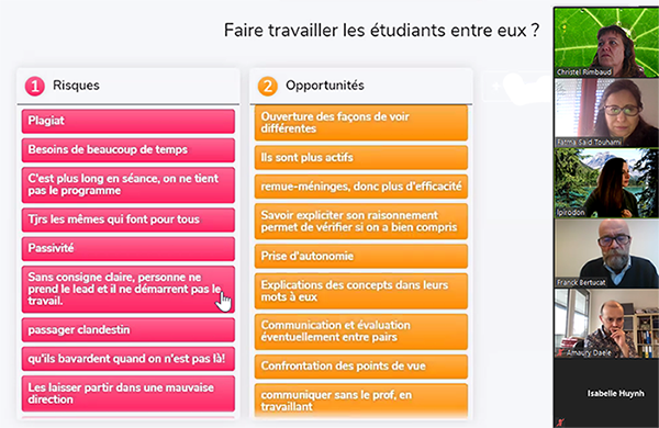 Faire travailler les étudiants entre eux