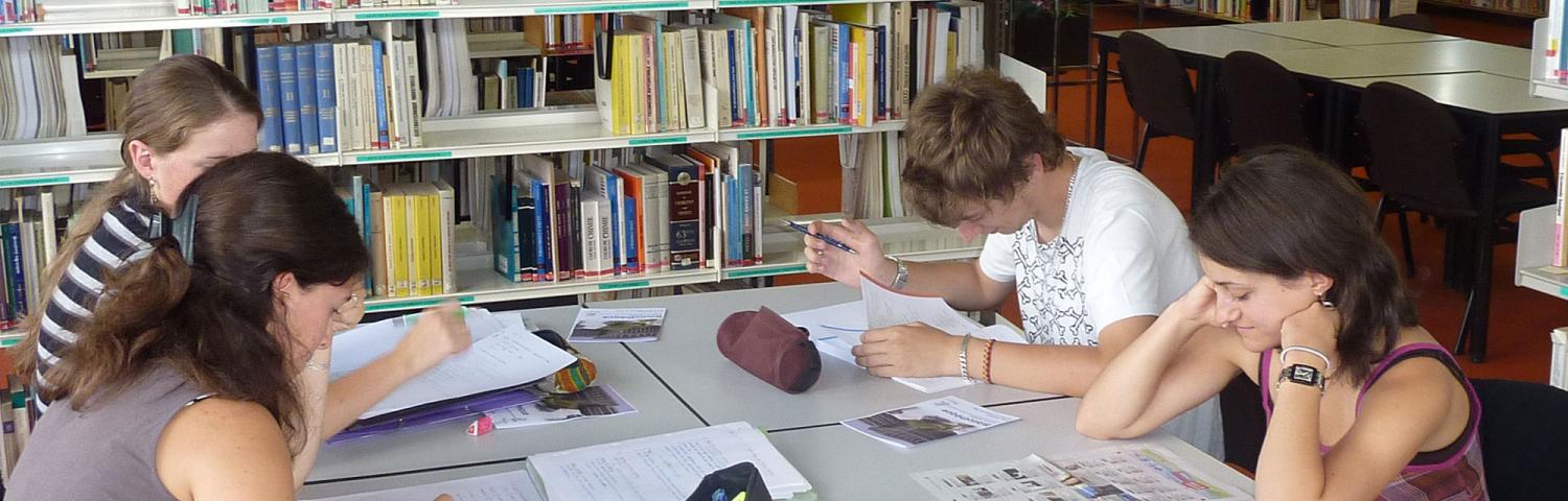 Etudiants bibliothèque