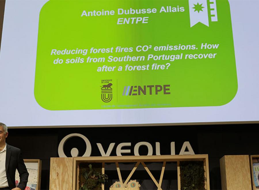 Antoine DUBUSSE ALLAIS, étudiant de 3e année à l'ENTPE, lauréat des Trophées Véolia de la transformation écologique 2021